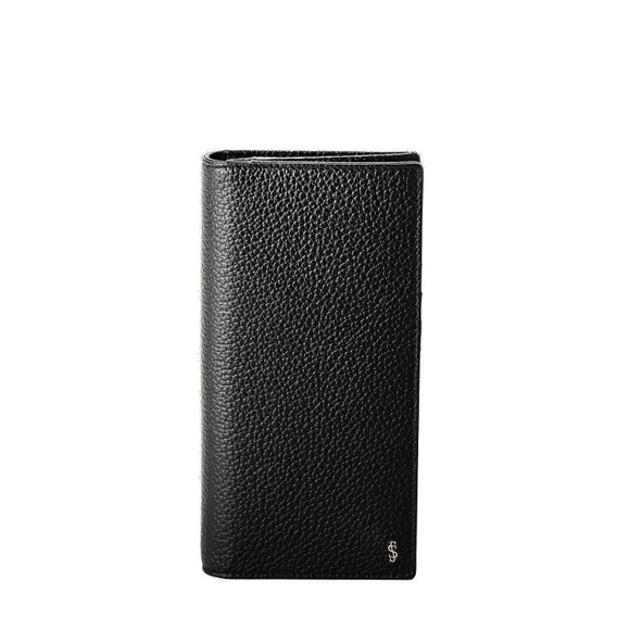 Serapian Cachemire Leather Black Wallet With Palladium Finish - NWT - Picture 1 of 4